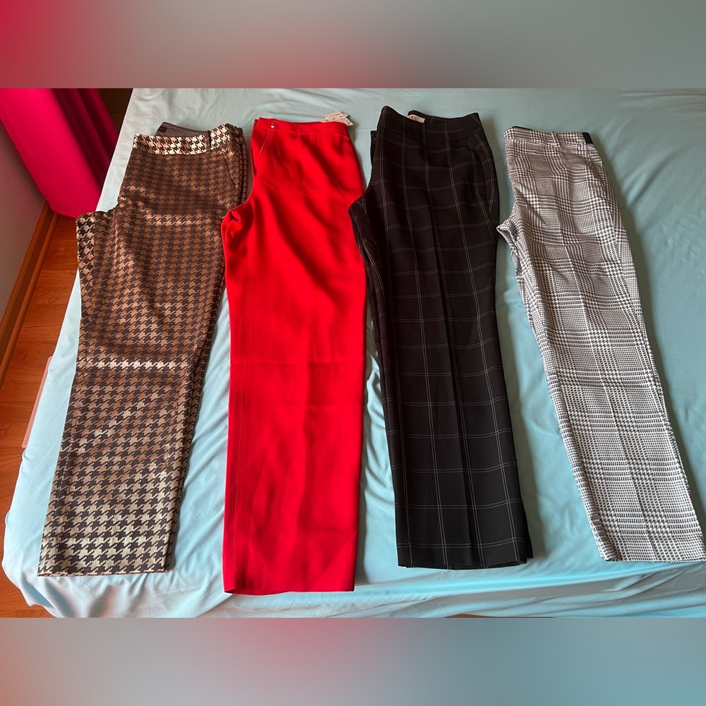 Saks Fifth Avenue Women's Straight Leg Pants - Red, Black, Brown, Gray
